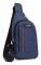 Herr Bärbar Casual En Axelsport Sling Väska Multi Zip Ficka (Blå)