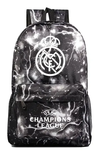 Graffiti Real Madrid Uefa Champions League axelväska fläkt ryggsäck student skolväska förvaringsväska - 47CMX31CMX18CM 6