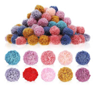 200 st Färgglada Pom Pom-bollar Pompoms Hantverk Gör-det-själv-pumpar Pom Poms Konsthantverk Hantverk Pom Pomsidda