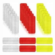 24 st reflekterande varningsetiketter säkerhetsreflekterande etiketter natt synlighetsetiketter vattentäta stripetiketter för fordon, 1,18 x 3,25 tum