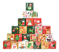 Tomma presentaskar för julnedräkning, robust och vacker adventskalender DIY-kit, perfekt för små presenter och festlig dekoration