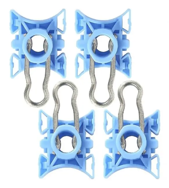 4-pack blå fönsterhissklämmor för Volvo 740 940 960 S80 Xc70 Xc90 V70 S60