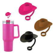 Sugrörstopp i silikon, skyddande lock för cowgirlhattar, 30 och 40 uns, 10 mm, 3-pack
