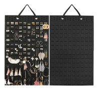 Organizer för hängande örhängen, örhängehållare & 20 krokar, rymmer upp till 300 par, kompakt design, mjukt material, örhängehängare-1 paketidda