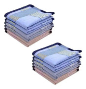 12 Pieces Men's Handkerchiefs, 100% Soft Cotton Handkerchiefs for Men -FF-