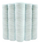 Set med 5 spiralformade vattenfilterpatroner Anti-sediment 10 tum 254 mm - Kompatibel med 10 tums filter Tillverkad i Frankrike