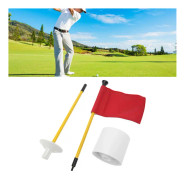 Golf Pin Flag Hole Cup Set för Mini Putting Green Flagstick Yard Practice Supplies Bärbar 2 Sektioner Avtagbar Röd