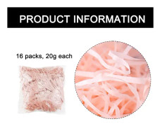 16-pack 320g flerfärgat raffiapapper krusat konfetti strimlat strimlat för silkespapperspresentinslagning, hantverk DIY, korgförpackningsfyllning, påsk