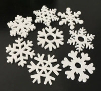 100 st snöflinga mönster trä scrapbooking vit DIY hantverk dekorativa hänge leveranser 100 st 3,5 cm