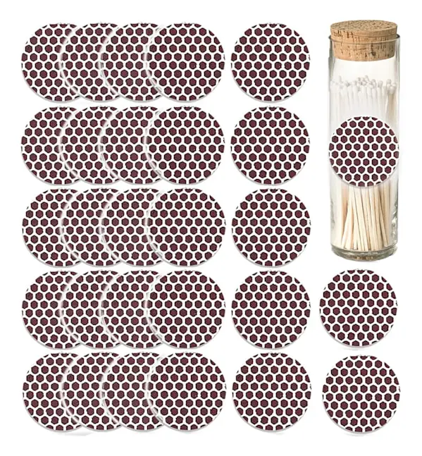 Round Matches, Phosphorus Paper, Self-Adhesive, Can Be Pasted