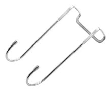 Duschkrok - 4 stycken 5,5 cm dubbeldörrskrok, duschkabin väggkrok, kompatibel med badrumshanddukar (S-form)