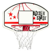 baskettavla BuzzerShot 90 cm polyeten vit 5-delad