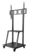 DELTACO Office ARM-0453 - Vagn - för platt panel/AV-utrustning - svart - skärmstorlek: 37"-100"