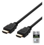 DELTACO - Ultra High Speed - HDMI-kabel - HDMI hane till HDMI hane - 50 cm - skärmad - svart - 8K60Hz stöd, 4K120Hz stöd