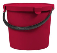 PlastTeam hink med lock vinröd/bär-körsbär 10 l