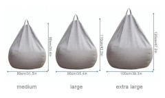Endast Sittpuff Ny Design Extra Stor Sittpuff Stolar Sofföverdrag Inomhus Lazy Lounger För Vuxna Barn Hotsale! Grå