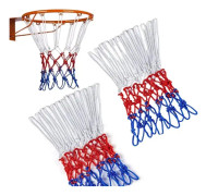 Högpresterande basketnät (2-pack) - Blandade ljusa färger - Standard knutet nät för lekplats.