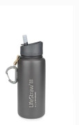 Go Stainless Steel Water Filter Bottle 710 ml Grey