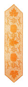 Thanksgiving Pumpa Lönnblad Bordsbanderoll Höst Skörd Bordsmatta (Orange)（51X203CM，Orange）