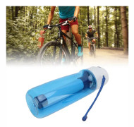Vattenflaska med filter 750ML Bärbar Avtagbar Tvättbar Flerskiktsfiltrering Renat Vattenflaska för Cykling Blå