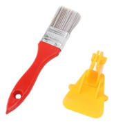 Wall Plaster Brush Reusable Lightweight Wooden Handle Angled Paint Brush Set for Wall Furniture