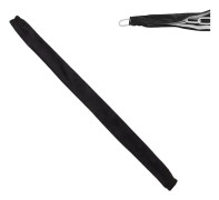 Kedjeskydd Dammsäker Trådflanellduk 60 cm Längd 5 cm Bredd med Dragkedja för Skydd Svart