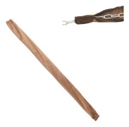 Kedjeskydd Dammsäker Trådflanellduk 60 cm Längd 5 cm Bredd med Dragkedja för Skydd Ljusbrun