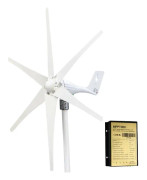 Vindturbingeneratorpaket, 600W effektutgång, gratis MPPT-kontroller, 24V, 5 vindblad, 600W