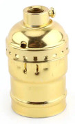 Retro E27 Glödlampshållare Sockel Belysning Skruv Guld Utan Strömbrytare Och Tråd