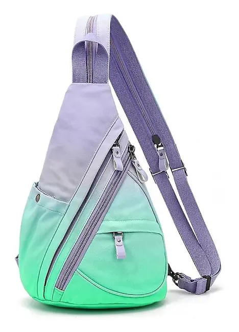 Canvas Sling Bag - Liten Crossbody Ryggsäck Axelväska Casual Dagryggsäck för Män Kvinnor