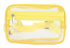 Vattentät transparent PVC klar axelväska - Stor kapacitet sport rese bröst midjeväska (gul)