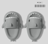 tofflor haj shark tofflor shark slides barntofflor grå 170 (insida 17cm)