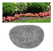 Minnessten för husdjur i trädgården, DIY-bokstäver, simuleringsstenar, gravmarkör för hundar, katter, små blomstenar, grå