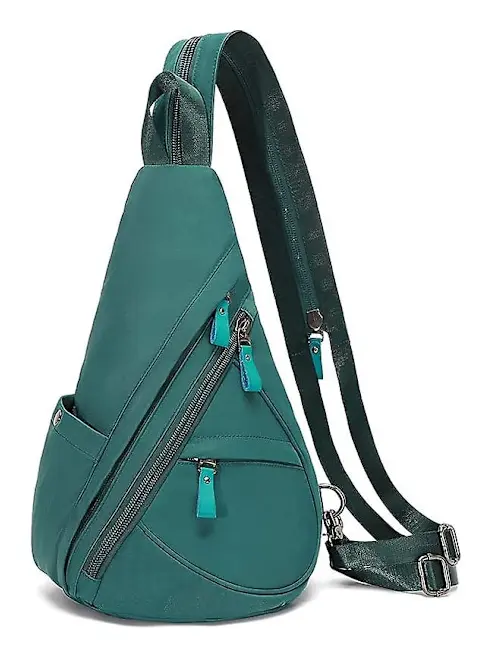 Canvas Sling Bag - Liten Crossbody Ryggsäck Axelväska Casual Daglig Ryggsäck för Män Kvinnor