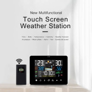Väderstation Väckarklocka - Termometer Hygrometer Touchskärm Trådlös Utomhussensor
