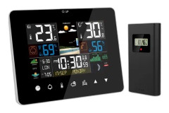 Väderstation Väckarklocka - Termometer Hygrometer Touchskärm Trådlös Utomhussensor