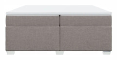 Ramsäng med madrass taupe 200x200 cm tyg