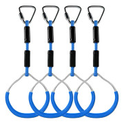 Cross Training Ring Set, 4 st Färgglada Klätterringar för Barn, Perfekt för Utomhus Lekset i Trädgården, Ninja Walking Flat Belts, Horisontella Stänger,