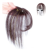 3D Air Bangs Hår Topper Extension Osynlig Sömlös Tunn Neat Air Bangs