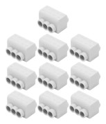 Splitterkabelanslutning 1 in 3 ut mässing ledare snabbkopplingsplint för taklampa 60A 400V 10st