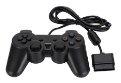 Dubbla motorer, mycket känsligt trådbundet spelhandtag för spelkonsol för PS2-spelkonsol