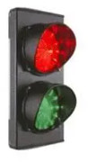 Semaphore icke-blinkande vattent�t gr�nt och r�tt signalljus 220V