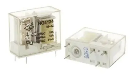 Vertikalt rel� 6v kontakt 10a 30vcc 220vca 1 x re