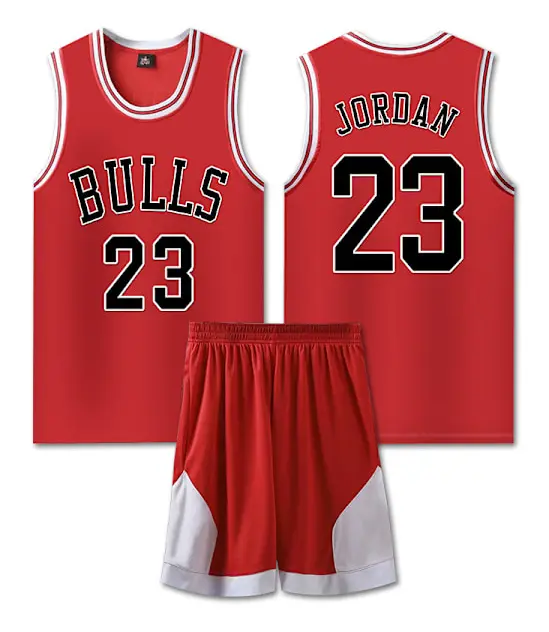 #23 Michael Jordan Baskettröja Set Bulls Uniform för Barn Vuxna - Röd K