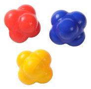 3 st Hexagonal Träning Boll Baseboll Reaktionsboll Gummi Reaktionsboll Boxning Reflexboll Fitness
