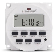 Sinotimer 15,98 tum LCD Digital Timer 12v DC 7 Dagar Programmerbar Timerbrytare Tm618n-4