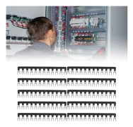10 st 25A Jumper Block Terminal Strips Isolerade TB Barrier Strip Gaffeltyp Terminal Stripe Strips Svart TB 2512