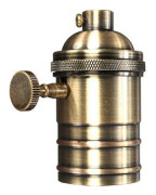 Industriell lamphållare i massiv mässing, vintage Edison-pendellampa med vridknapp för dina kreativa belysningsprojekt
