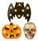 Halloween modellering lampor dekoration, set om tre glada Halloween-fester, L