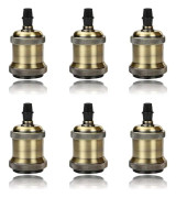 LED-belysning 6-pack E27 Vintage glödlampa Massiv keramikuttag Lampfäste